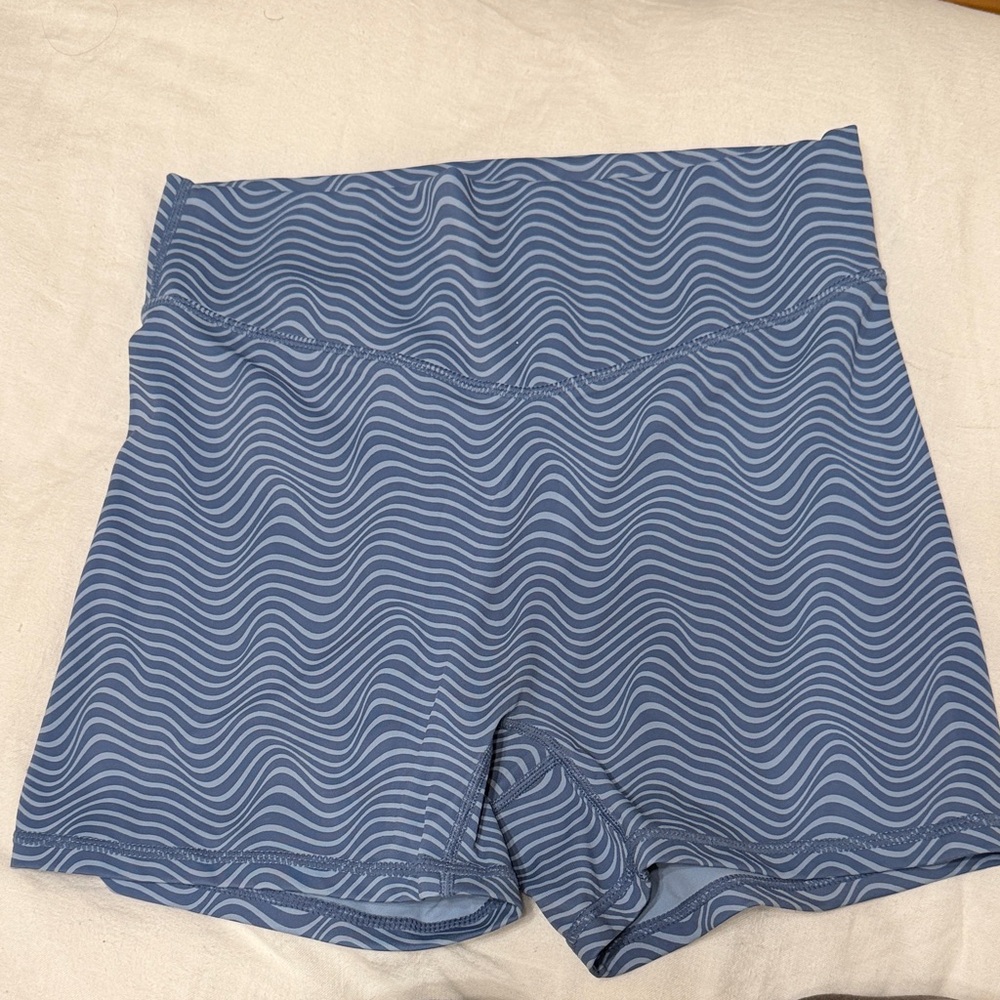 Vitality Blue Wave Patterned Shorts